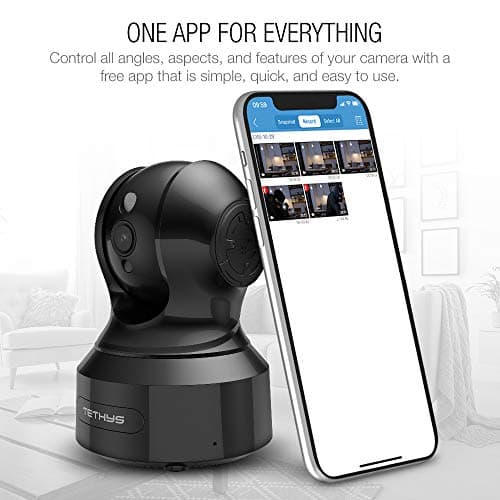 TETHYS Wireless Security Camera 1080P Indoor [Work with Alexa] Pan/Tilt WiFi Smart IP Camera Dome Surveillance System w/Night Vision,Motion Detection,2-Way Audio,Cloud for Home,Business, Baby Monitor 8