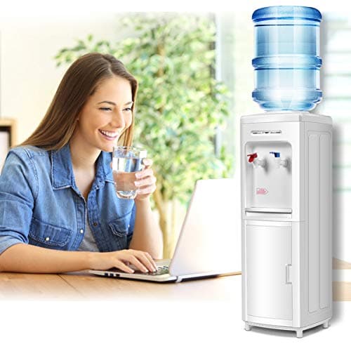 SAFEPLUS Top Loading Water Cooler Dispenser, Hot & Cold Freestanding Water Cooler Holds 5 Gallon Bottles Perfect for Home Office School UL & Energy-Saving Approved 6