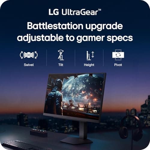 LG 27G810A-B 27-inch Ultragear 4K UHD (3840 x 2160) IPS Gaming Monitor, Dual Mode UHD 180Hz or FHD 360Hz, 1ms, NVIDIA G-Sync, AMD FreeSync Premium, VESA DisplayHDR 400, HDMI 2.1, Black 8