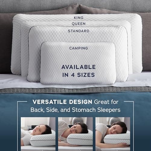 Weekender Gel Memory Foam Pillow - Standard Size - 1-Pack - Medium Firm Feel - Neck and Shoulder Support - Side & Back Sleepers - Home, Hotel, & Hospital Essentials - CertiPur Certified 6