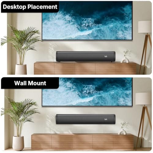 wogree 2.1ch Sound Bar for Smart TV with 6 Levels Voice Enhancement, Built-in Subwoofer, 16 Inches Bluetooth 5.3 TV Soundbar Speakers with ARC/Optical/AUX/USB Connection 7