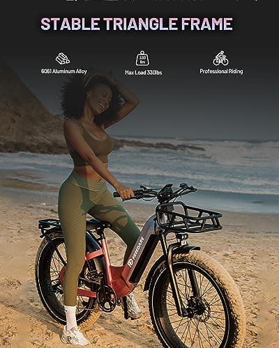 FD FREEDARE Eden Electric Bike Adults GPS Smart App Control 750W Motor 48V 20Ah Battery Fat Tire Ebike,Torque Sensor Electric Bicycle,90Miles Range,28MPH Max Speed 6