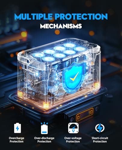 300W Portable Power Station, Powdeom 296Wh Power Bank with AC Outlet, Solar Generator Laptop Charger, Battery Backup Power Supply for Camping, Outdoors, Home Emergency Outage 9