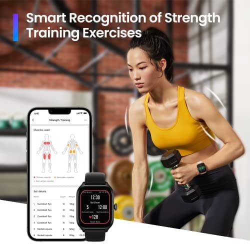 Amazfit GTS 4 Smart Watch for Men, Dual-Band GPS, Alexa Built-in, Bluetooth Calls, 150 Sports Modes, Heart Rate SPO₂ Monitor, 1.75”AMOLED Display, Health Fitness Watch for Android iPhone, Black 9