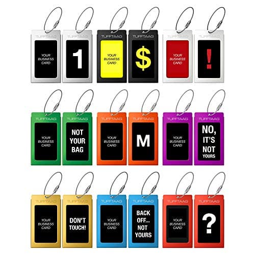 Luggage Tags Business Card Holder by TUFFTAAG - Durable Travel ID Bag Tag in Multiple Color Options, Perfect for Suitcases, Backpacks, and Carry-Ons, Easy Identification, Secure and Stylish 7
