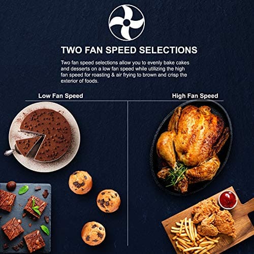 Elite Gourmet EAF9100 Maxi-Matic Electric Fryer Oven, Oil-Less Convection Oven Extra large 25L Capacity, Grill, Bake, Roast, Air Fryer, 1640-Watts, Black, 16.88 6