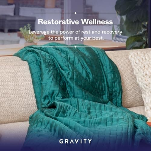 Gravity Weighted Cooling Blanket, Twin / Throw (20lbs, Forest Green) - Cooling Blankets for Hot Sleepers - Silky-Soft Ultra-Breathable Premium Lyocell Cover for Adults - Machine Washable, 48" x 72" 6