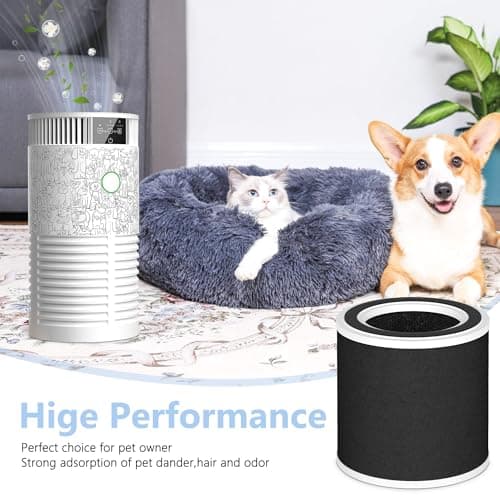 2 Pack H13 True HEPA Replacement Filter Compatible with oneisall Pet Air Purifier Model PP01, 3-in-1 High-Efficiency Air Filter 7