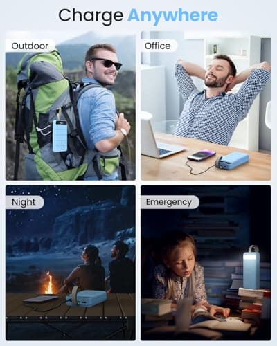 2 Pack Black+Sierra Blue:Portable Charger Power Bank 50000mAh Fast Charging 22.5W USB C Battery Pack Charger Portable with 4 Outputs & 3 Inputs High Capacity External Battery Bank for iphone, Samsung 8