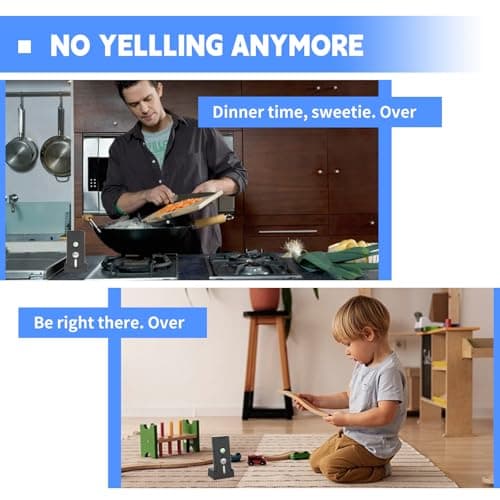 Intercoms Wireless for Home, Room to Room Intercom System with Charging Base, Push to Talk, Long Range, Clear Loud Sound, Two Way Intercom for Home Office 7