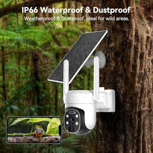 HUEVUE 4G LTE Cellular Security Camera Wireless Outdoor, 2K No WiFi Security Cellular Camera Solar Powered with Color Night Vision, PIR Motion Sensor AI Tracking for Farm/RV 7