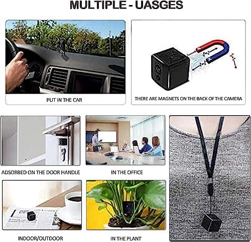 braosusner Wireless Camera HD 1080P Mini Hidden Spy Camera Portable Small Nanny Cam Surveillance Cameras for Home Security Indoor/Outdoor Medium Sized 6