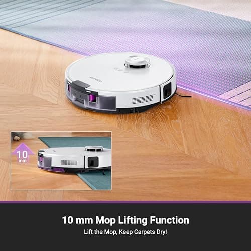 Eureka E20 Plus Robot Vacuum with Bagless Self Emptying Station, Robotic Vacuum and Mop Combo, 45-Day Capacity, Upgraded 8000Pa Suction and Anti Hair-Tangling Brush, LiDAR Navigation, App Control 5