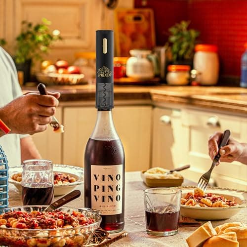 Prikoi Electric Wine Opener Set with Charging Base, Automatic Cordless Wine Bottle Opener with Aerator & Pourer, Foil Cutter, Vacuum Pump, and Stoppers for Home Party Christmas Day 7