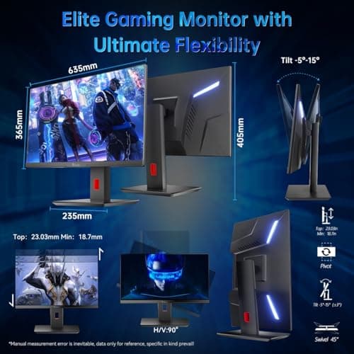 ETiansu 28 Inch 4K UHD 3840x2160 144Hz Gaming Computer Monitor,1ms IPS PC Screen,AMD FreeSync Premium,125% sRGB,95% DCI-P3,Monitor with Speaker,HDMI2.1,Height Adjustable,TS2700 9