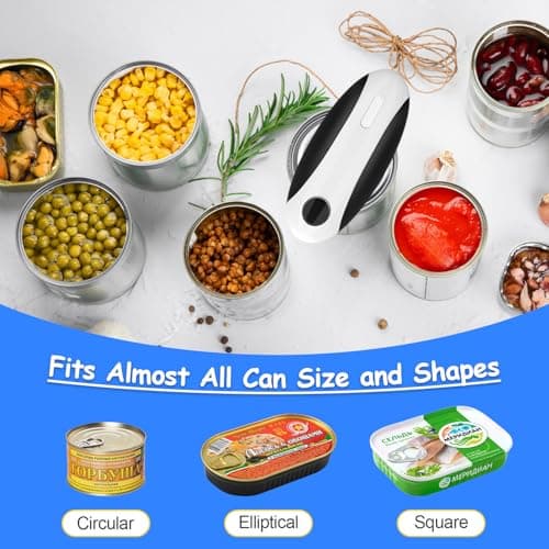 Electric Can Opener, Can Opener Electric Fits All Can Sizes, One Touch USB Rechargeable Electric Can Opener for Kitchen and Seniors with Arthritis, Chef, Automatic Can Opener, Portable Kitchen Gadgets 7