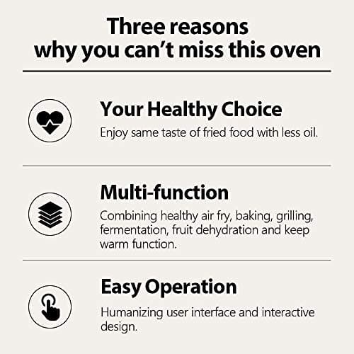 Toshiba TL2-AC25CZA(GR) Air Fryer Toaster Oven, 6-in-1 Digital Convection Oven for 9 Cooking Presets, 6-Slice Bread/12-Inch Pizza, 1750W, Charcoal Grey 7