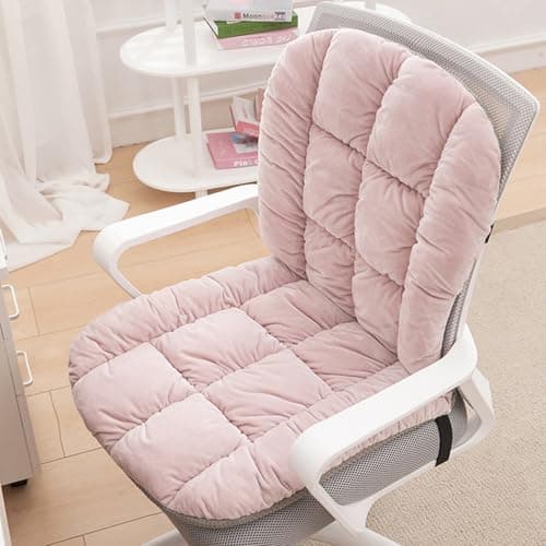 Heating pad, Plug-in Heating seat Cushion, Office Chair Cushion,Thick seat Heater, Suitable for Office Chairs, Rocking Chairs, Computer Chairs (Pink, Grid)