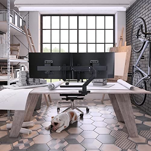 Ergotron – HX Dual Monitor Arm, VESA Desk Mount – for 2 Monitors Up to 32 Inches, 5 to 17.5 lbs Each – Matte Black 5