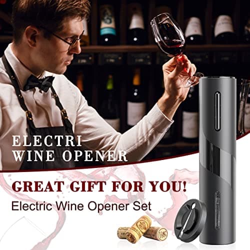 Rechargeable Electric Wine Bottle Opener, Automatic Corkscrew Wine Opener with Foil Cutter for Home Kitchen Party Wedding Bar Restaurant - One-Button Operation, Low noise, Cordless 8