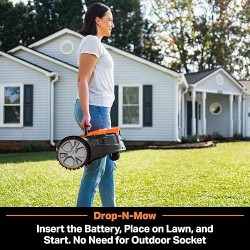 LawnMaster OcuMow™ VBRM601YCM MAX Perimeter Wire Free Robot Lawn Mower Cuts Small Lawns 2000-3500 Square Feet with Optical Navigation, Obstacle Avoidance, Low Noise and No Go Function 7