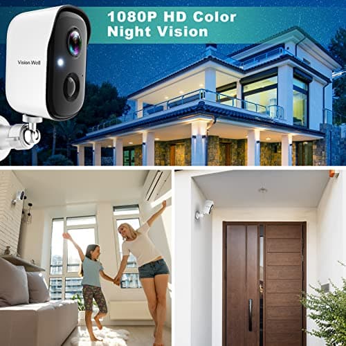 Wireless Cameras for Home/Outdoor Security, Battery Powered 2K HD WiFi Security Outdoor with Spotlight, AI Motion Detection, Siren, Color Night Vision, 2-Way Talk, SD/Cloud Storage 5