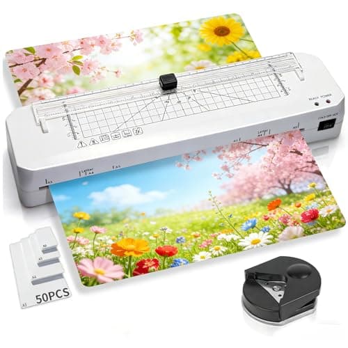 Laminator, A3 Laminator Machine with Built-in Trimmer, 70 Seconds Quick Warm-Up, Cold and Thermal Laminating with 50 Sheets, NTC Technology for Home Office School