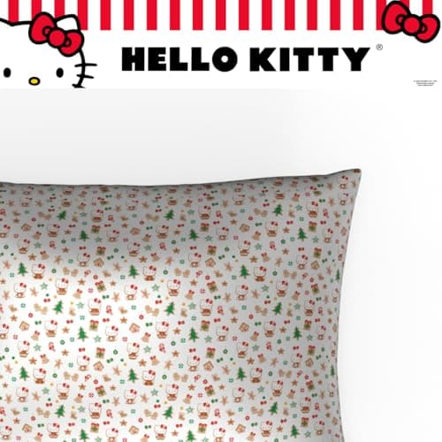 Collectibles Hello Kitty Santa Holiday Christmas Beauty Silky Satin Standard Pillowcase Cover 20x30 for Hair and Skin, (Officially Licensed Product) by Franco 5