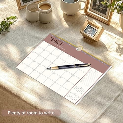 Aesthetic Wall Calendar 2026-2027, 18 Month Horizontal Hanging Calendar with Julian and Holiday Dates from January 2026 to June 2027, 14.5" x 11.5" Minimalist Modern & Simple Paper Wall Calendar for School, Home, Office 6