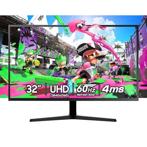 Samsung 32" 4K Monitor | AMD FreeSync, Ultrawide Game View | 1B+ Colors,HDR10 | Eye Saver Mode, VA Panel | Game Mode | DisplayPort, HDMI, Black | Office Work, Design, and Gaming.with HDMI Cable