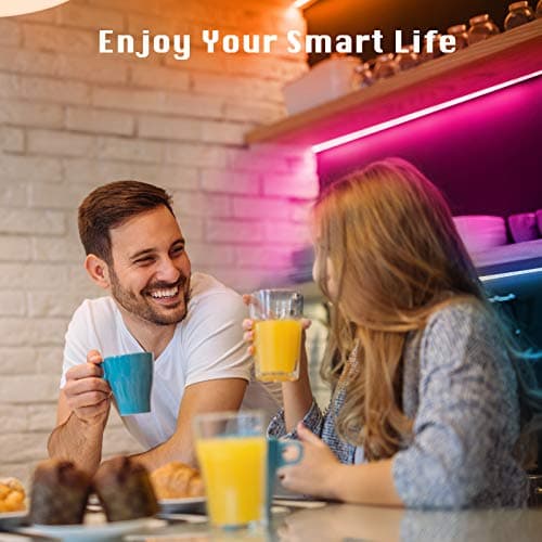 dalattin Bluetooth Led Lights for Bedroom 100ft,Smart Led Strip Lights with App Control Remote Control, RGB LED Light Strips,Music Sync Color Changing Room Decoration Party, (2 Rolls of 50ft) 7