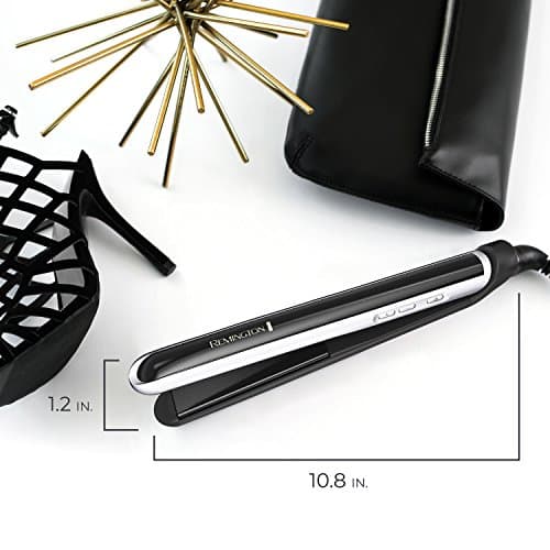 Remington Pearl Pro Ceramic Flat Iron Hair Straightener, 1-inch Floating Plates, Fast 30 Second Heat up, Black & White 6