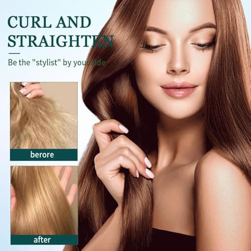 2026 New Mini Curling Iron for Short Hair, 2 in 1 Mini Curling Wand & Flat Iron Hair Straightener, Dual-Purpose Curling Iron, Portable Travel Curling Wand Hair Straightener (Light Purple) 3