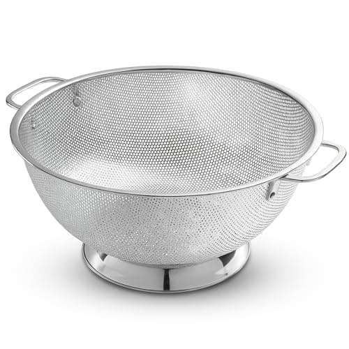 Bellemain Colander for Kitchen – 5 Qt Stainless Steel Strainer with Handle - 18/8 Pasta Strainer Bowl for Pasta, Spaghetti, Vegetables, Fruit, and Pot Draining - Stainless Steel Colander