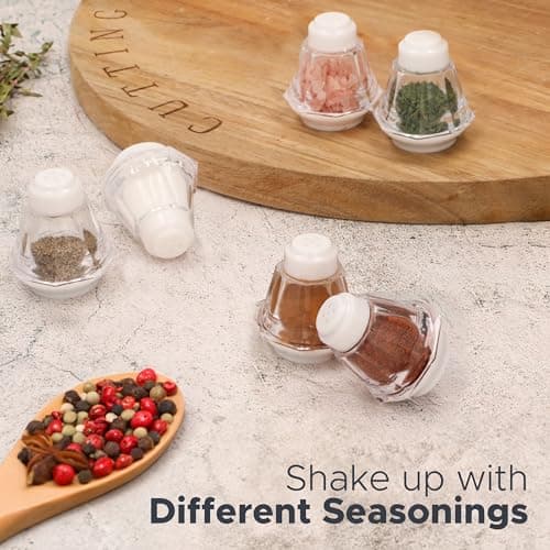 Crafts Central Plastic Mini Salt and Pepper Shakers For Party’s, Restaurants and Wedding’s - 24 Pcs (White) 5
