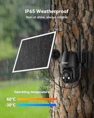Jennov 4G LTE Cellular Wireless Solar Security Cameras Outdoor, 2K No WiFi Camera Home Security with Color Night Vision/PIR Human Body Sensing/AI Human Detection for jobsite barns Farms Garage& RV 9