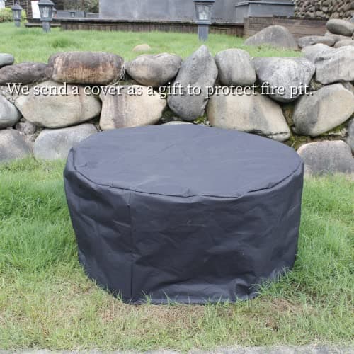 OutVue 36 Inch Fire Pit with 2 Grills, Wood Burning Fire Pits for Outside with Lid, Poker and Round Waterproof Cover, BBQ& Outdoor Firepit & Round Metal Table 3 in 1 for Patio, Picnic, Party 7