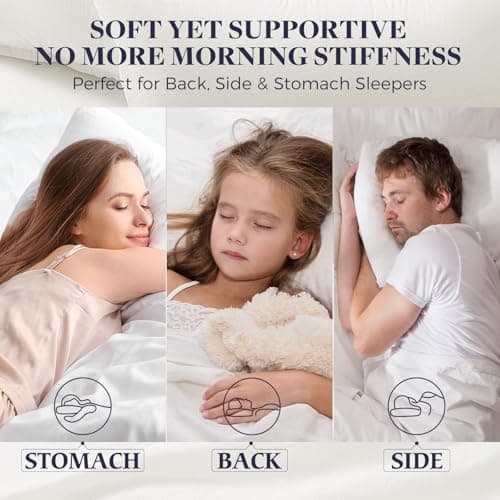 Basic Beyond King Size Bed Pillow - 2 Pack Hotel Collection Super Soft Down Alternative Pillow for Sleeping, 20x36 Inches 8