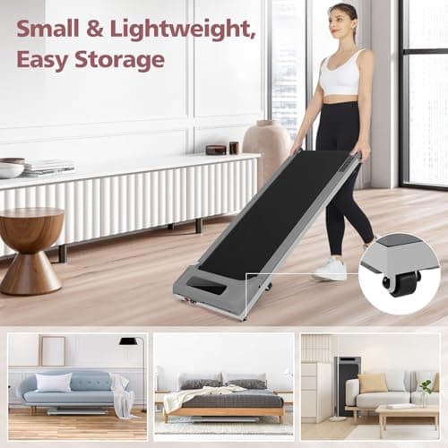 Walking Pad Treadmill - 3.0HP Quiet Under Desk Treadmill with Wide Running Belt, Portable Treadmills for Home/Office Small, LED Display & Remote Control for Walking, Jogging, Running 5