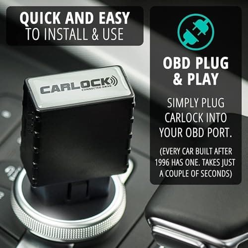 CARLOCK Anti Theft Car Device - Real Time 4G Car Tracker & Car Alarm System. Comes with Device & Phone App. Tracks Your Car in Real Time & Notifies You Immediately of Suspicious Behavior.OBD Plug&Play 6