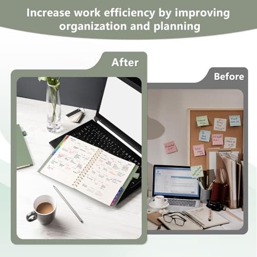 EMSHOI Academic Planner 2026-2027, Weekly and Monthly Calendar (July 2026 - June 2027), School Student Teacher Agenda Book, 100GSM Paper, PVC Cover, Colorful Tabs, A5 (6.38" x 8.35"), Light Green 9