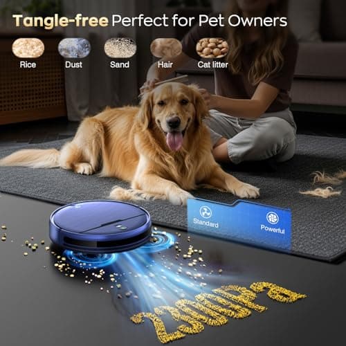 Robot Vacuum and Mop Combo, 2 in 1 Robotic Vacuums Cleaner with WiFi/App, Robot Vacuum with Water Tank, Strong Suction, Schedule, Self-Charging, Quiet, for Hard Floor, Pet Hair, Low Pile Carpet 5