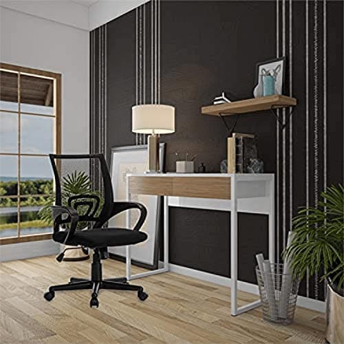 Home Office Chair Ergonomic Desk Chair, Mesh Computer Chair with Lumbar Support& Armrest, Adjustable Home Mid Back Task Chair Modern Executive Rolling Swivel for Adult, Black 7