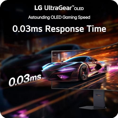 LG 45GX950A-B 45-inch Ultragear 5K2K WUHD (5120 x 2160) OLED Curved Gaming Monitor, Dual-Mode, 165Hz, 0.03ms, NVIDIA G-Sync, AMD FreeSync Premium Pro, HDR True Black 400, USB Type-C 90W, DP2.1 7