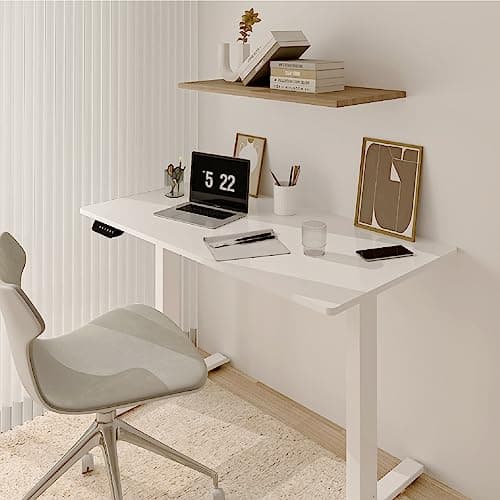 Win Up Time Whole Piece Electric Standing Desk- Height Adjustable Stand up Desk, Sit to Stand Desk with Wheels for Home Office & Computer Workstation 7
