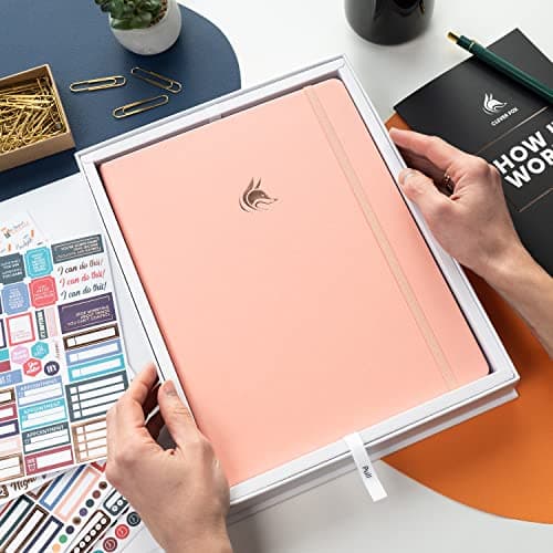 Clever Fox Hourly Planner PRO Premium – Undated Schedule Planner with Daily Time Slots – Personal Organizer Notebook for Time Management – Weekly & Monthly Life Journal, A4 size (Light Pink) 6