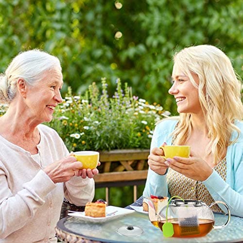 Silicone Tea Infuser, 4 Pack Loose Leaf Tea Filter Bags Strainer with Spoon 7