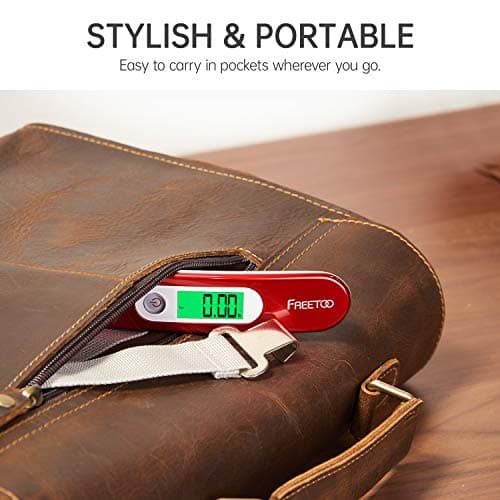 FREETOO Luggage Scale Portable Digital Hanging Scale for Travel, Suitcase Weight Scale with Superior Piano Lacquer 110 Lb/ 50Kg Capacity, Battery Included 6