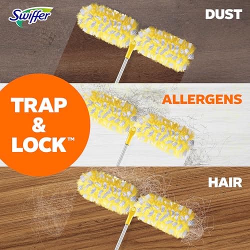 Swiffer Duster Kit with 6 ft Super Extendable Handle, Heavy Duty Starter Kit with 8 Refills 8