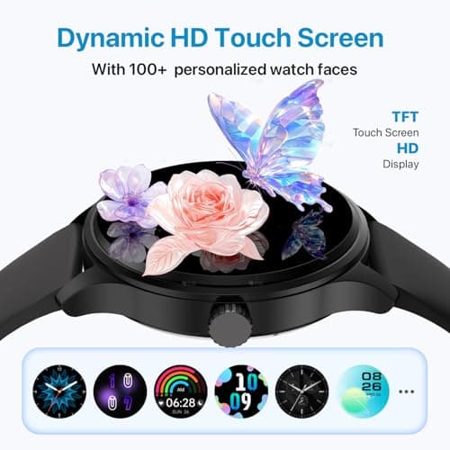 DIVElink Smart Watch, HD Smartwatch for Men Women (Answer/Make Calls), Fitness Watch with 100+ Sport Modes, IP68 Waterproof/Heart Rate/Sleep Monitor, Activity Trackers for iOS/Android 6
